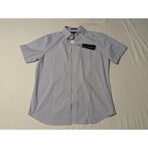 Banana Republic Men's Short Sleeve Blue Button Up Shirt (Medium) New With Tags